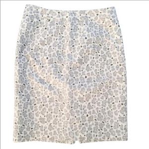 LOFT Leopard Silk Blend Pencil Skirt sz 2 NWOT